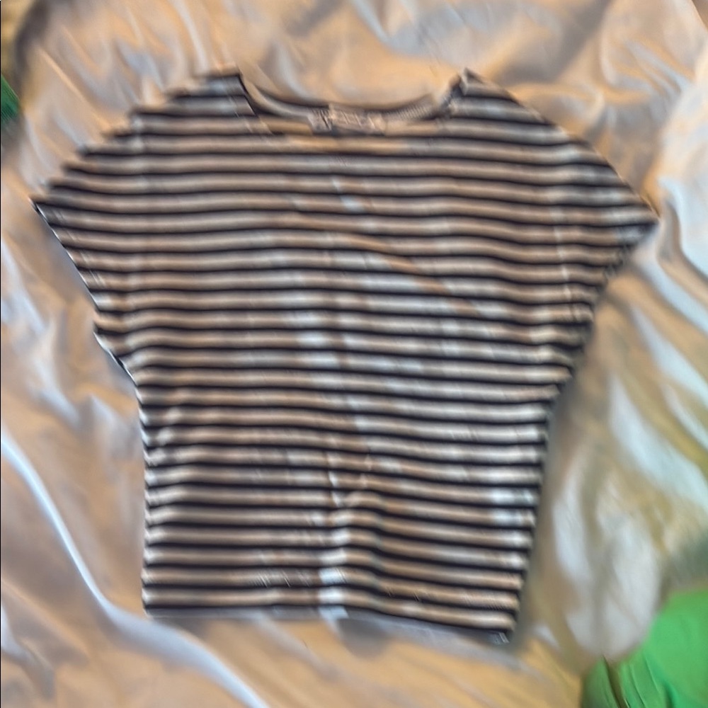 Zara Striped black and white Top